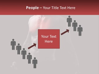 A Man Holding A Sign With A Red Light On His Chest PowerPoint Template