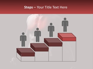 A Man Holding A Sign With A Red Light On His Chest PowerPoint Template