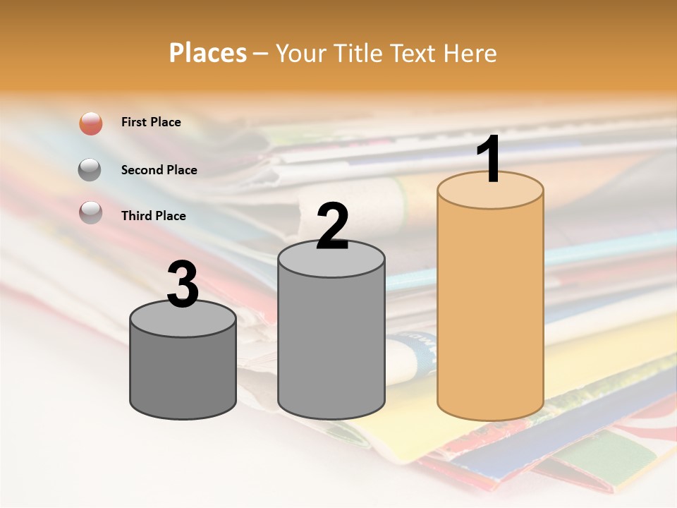 A Stack Of Newspapers Sitting On Top Of Each Other PowerPoint Template