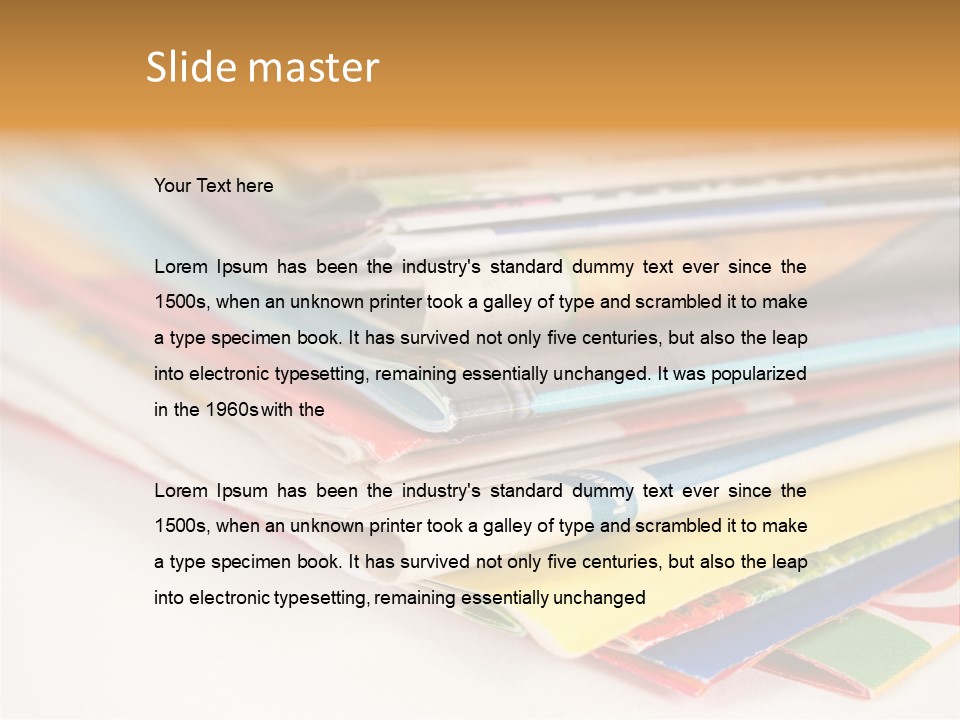 A Stack Of Newspapers Sitting On Top Of Each Other PowerPoint Template