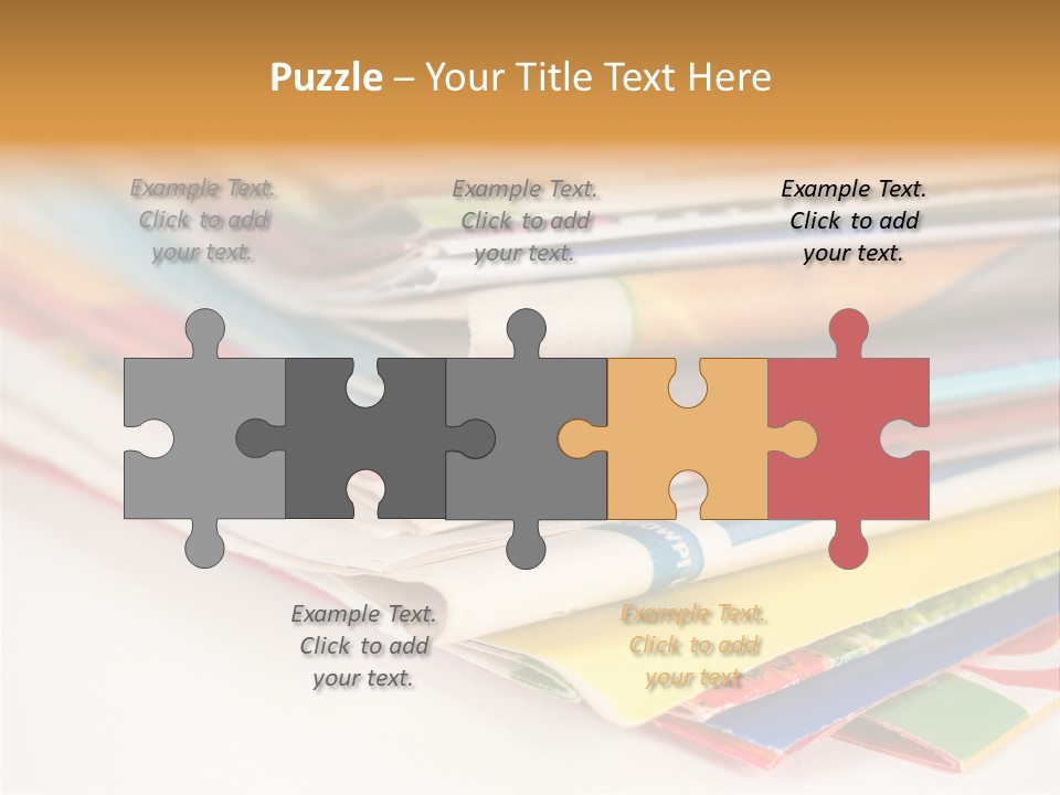 A Stack Of Newspapers Sitting On Top Of Each Other PowerPoint Template