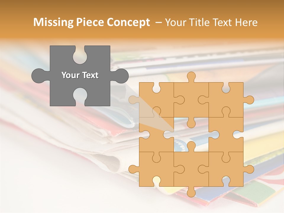 A Stack Of Newspapers Sitting On Top Of Each Other PowerPoint Template