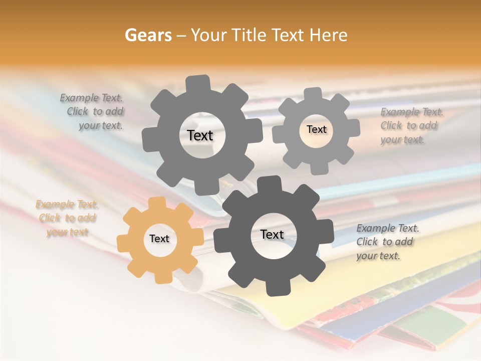 A Stack Of Newspapers Sitting On Top Of Each Other PowerPoint Template