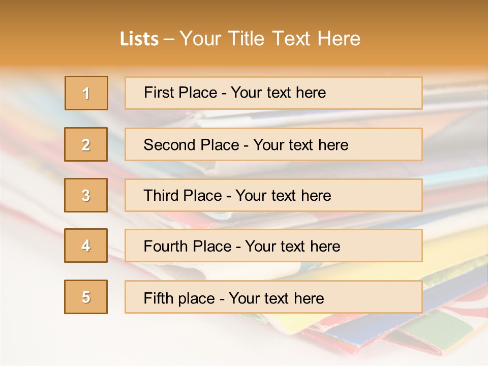 A Stack Of Newspapers Sitting On Top Of Each Other PowerPoint Template