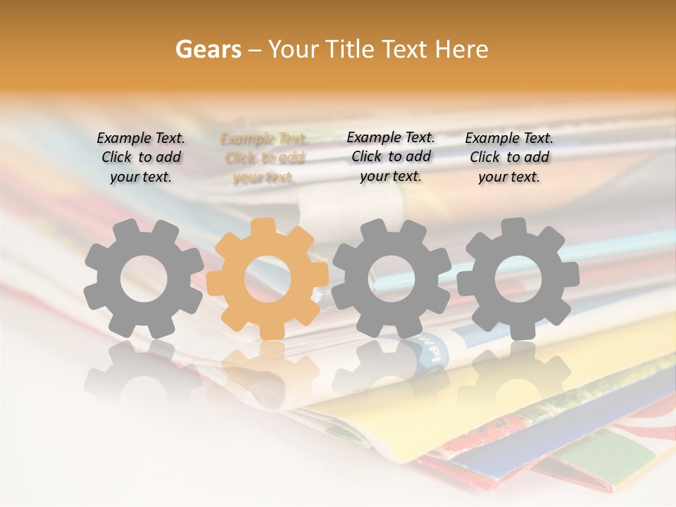 A Stack Of Newspapers Sitting On Top Of Each Other PowerPoint Template