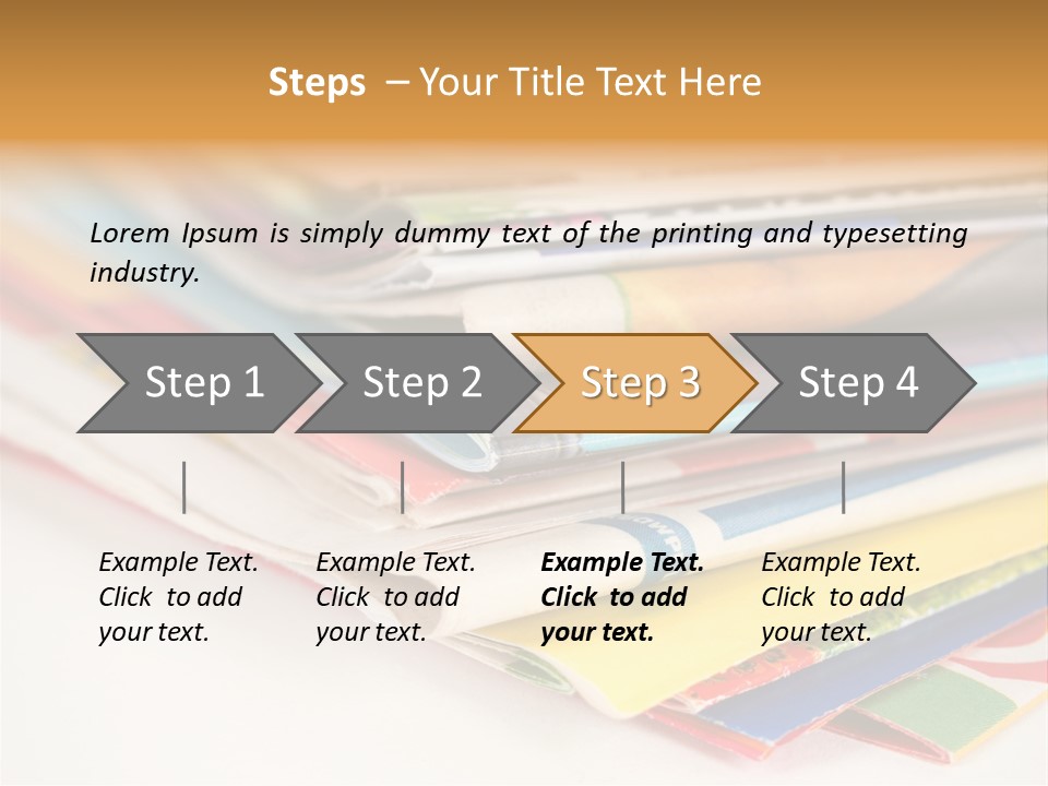A Stack Of Newspapers Sitting On Top Of Each Other PowerPoint Template