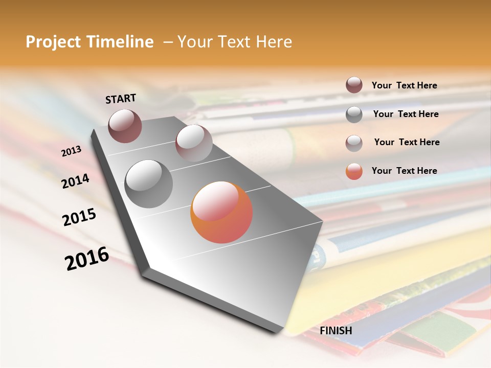 A Stack Of Newspapers Sitting On Top Of Each Other PowerPoint Template