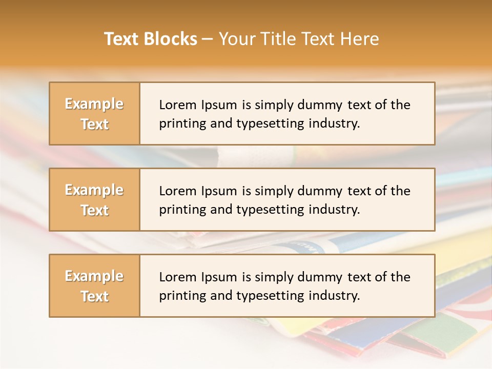 A Stack Of Newspapers Sitting On Top Of Each Other PowerPoint Template