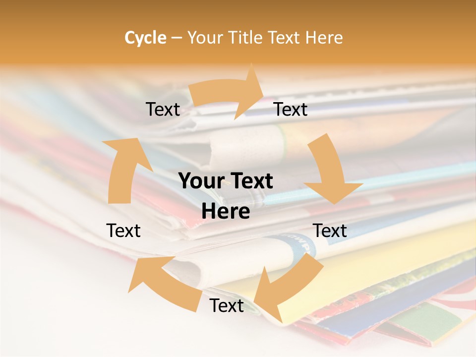 A Stack Of Newspapers Sitting On Top Of Each Other PowerPoint Template