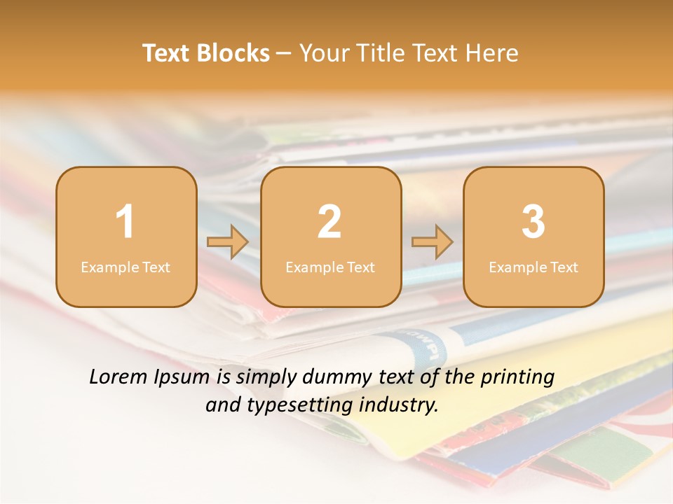 A Stack Of Newspapers Sitting On Top Of Each Other PowerPoint Template