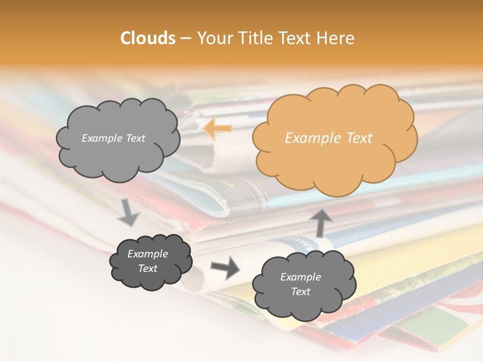 A Stack Of Newspapers Sitting On Top Of Each Other PowerPoint Template