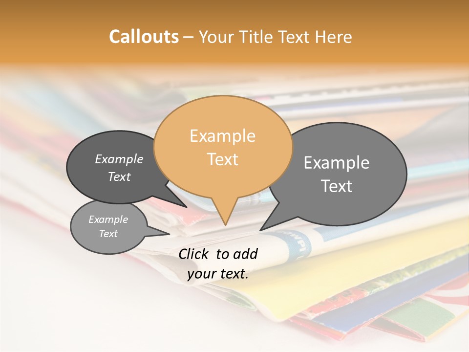 A Stack Of Newspapers Sitting On Top Of Each Other PowerPoint Template