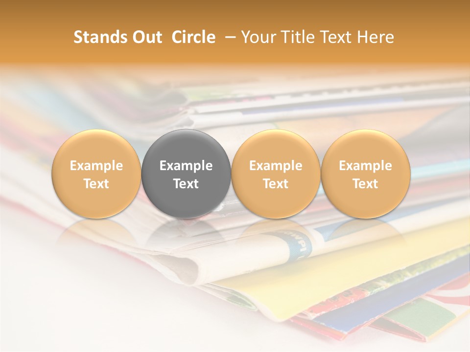 A Stack Of Newspapers Sitting On Top Of Each Other PowerPoint Template