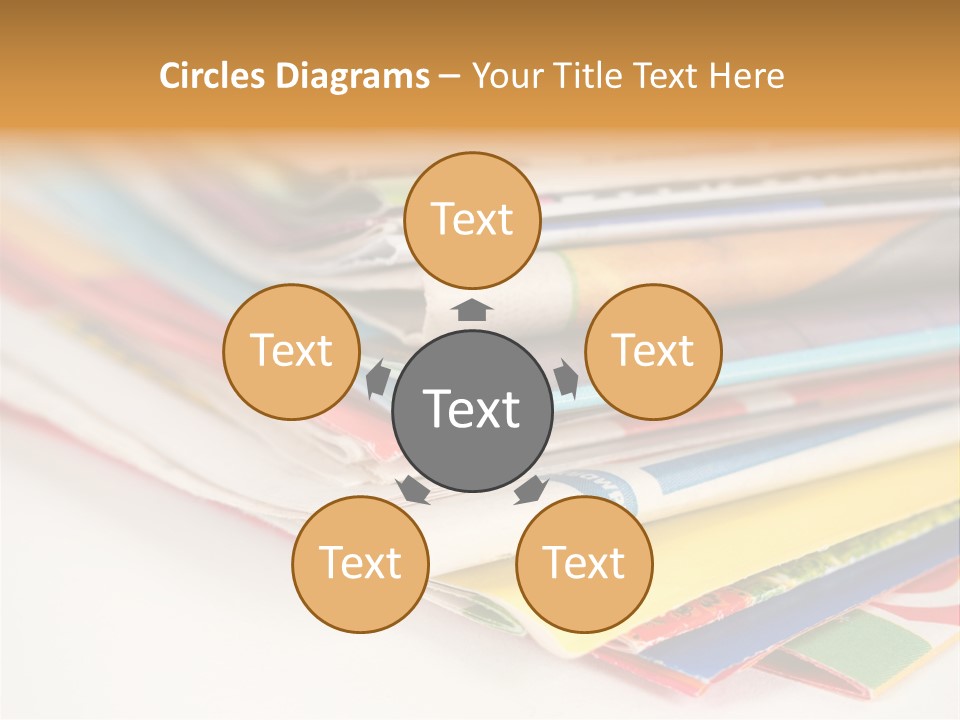 A Stack Of Newspapers Sitting On Top Of Each Other PowerPoint Template