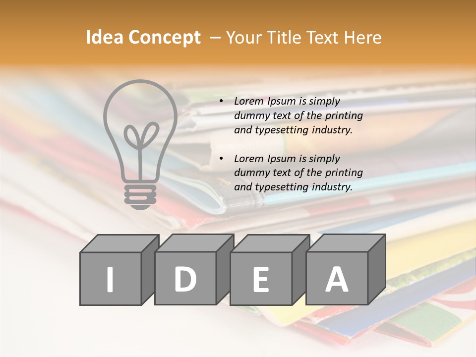 A Stack Of Newspapers Sitting On Top Of Each Other PowerPoint Template