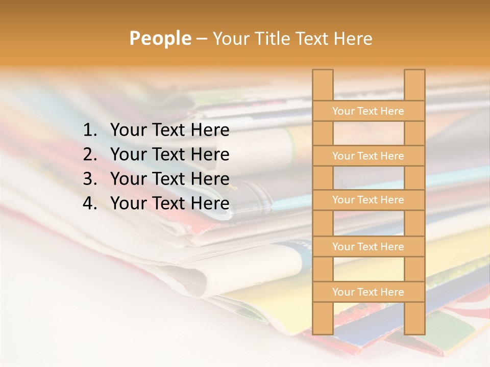 A Stack Of Newspapers Sitting On Top Of Each Other PowerPoint Template