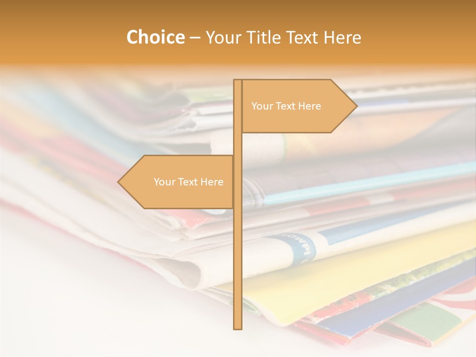 A Stack Of Newspapers Sitting On Top Of Each Other PowerPoint Template