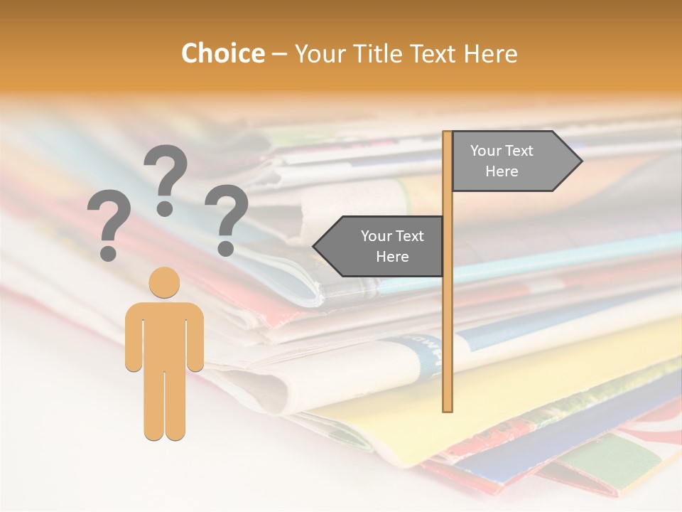 A Stack Of Newspapers Sitting On Top Of Each Other PowerPoint Template