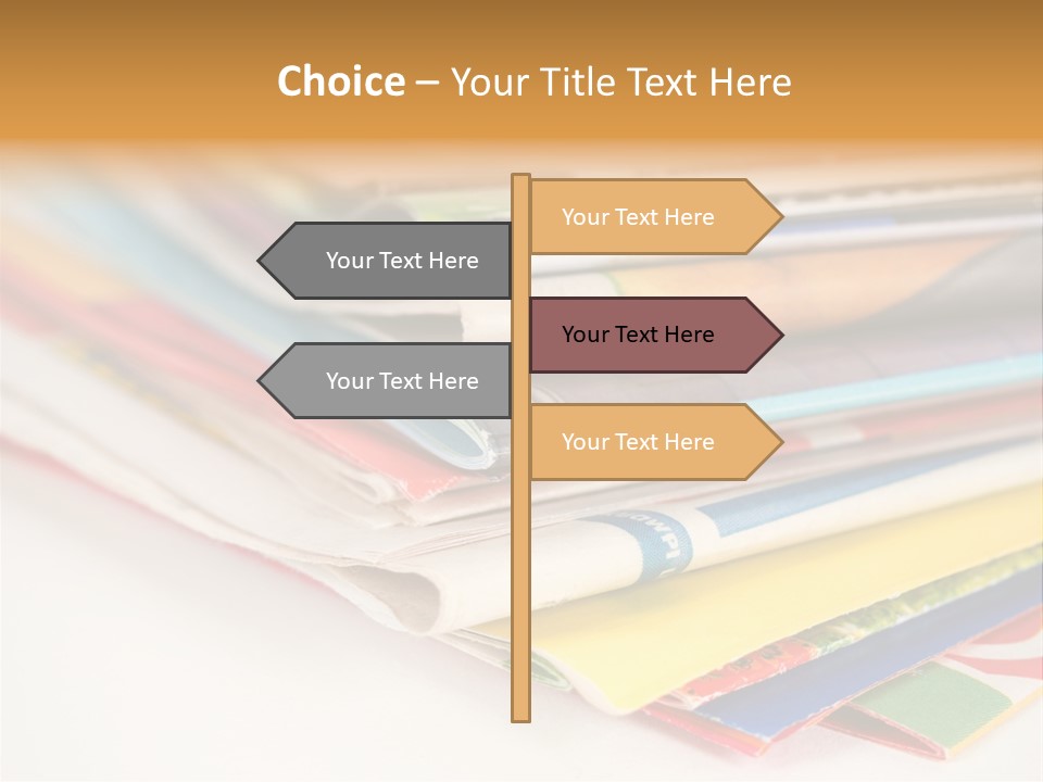 A Stack Of Newspapers Sitting On Top Of Each Other PowerPoint Template