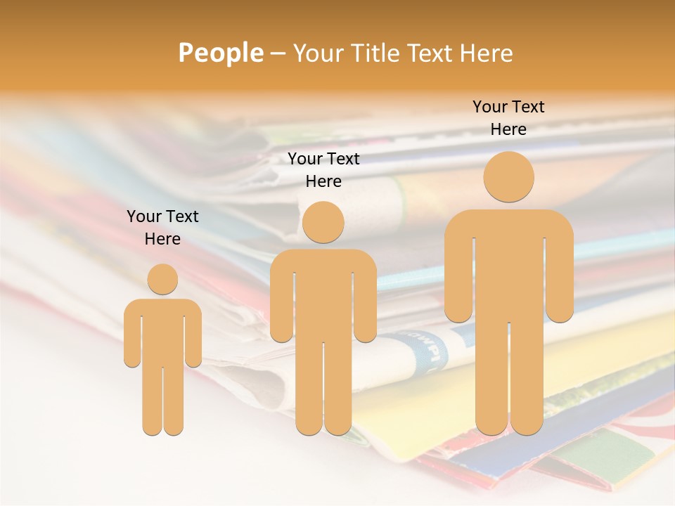 A Stack Of Newspapers Sitting On Top Of Each Other PowerPoint Template
