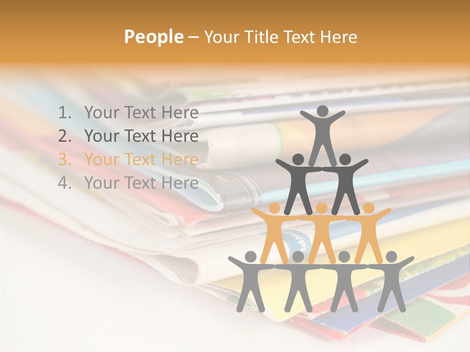 A Stack Of Newspapers Sitting On Top Of Each Other PowerPoint Template