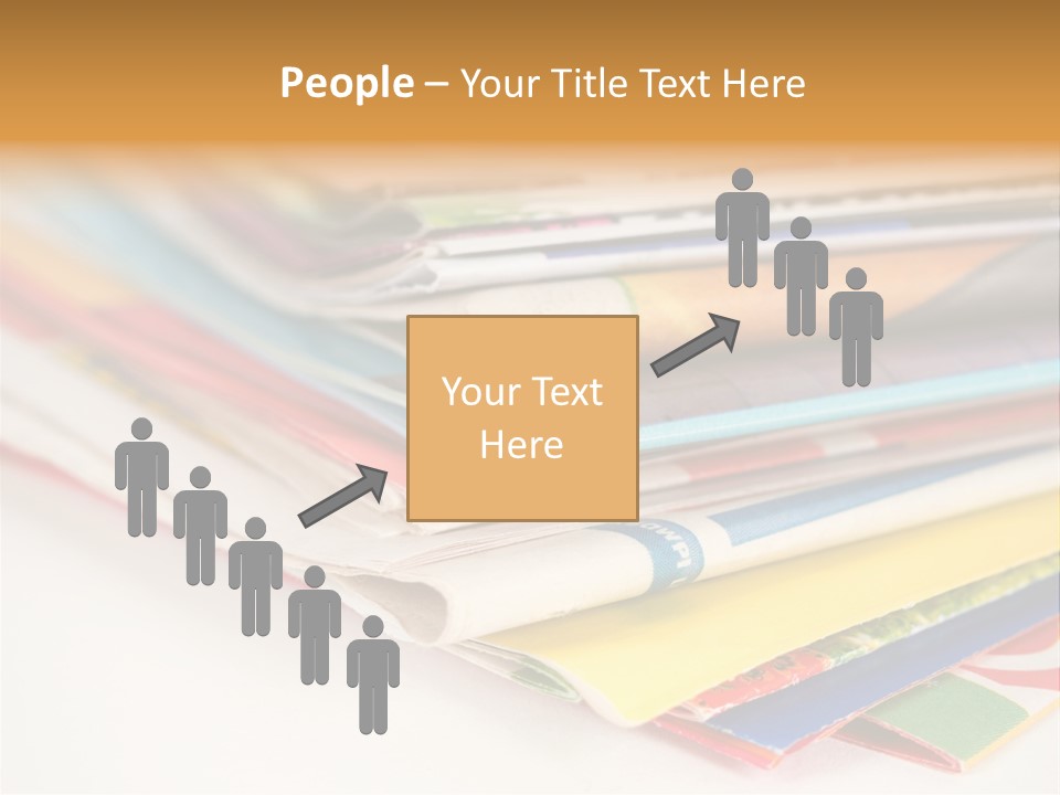 A Stack Of Newspapers Sitting On Top Of Each Other PowerPoint Template