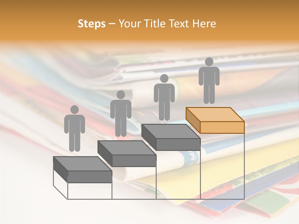 A Stack Of Newspapers Sitting On Top Of Each Other PowerPoint Template