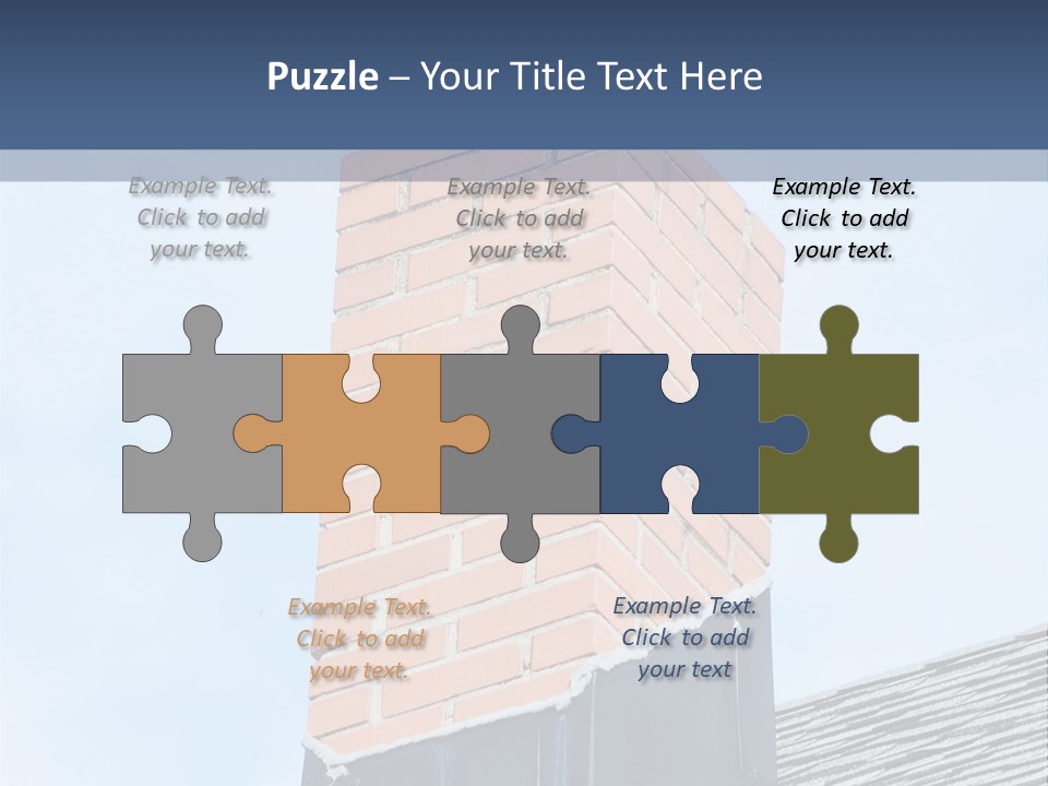 A Chimney On Top Of A Roof With A Sky Background PowerPoint Template