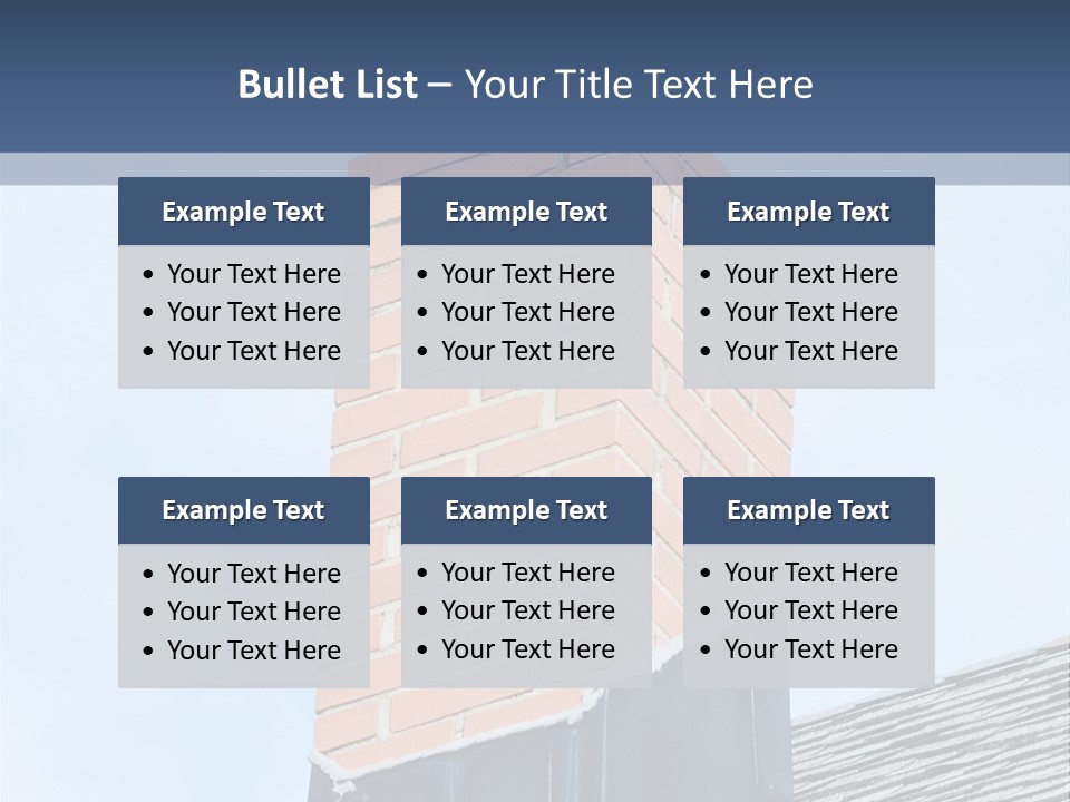 A Chimney On Top Of A Roof With A Sky Background PowerPoint Template