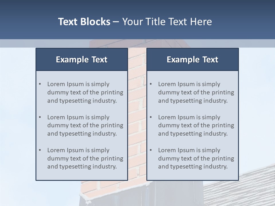 A Chimney On Top Of A Roof With A Sky Background PowerPoint Template