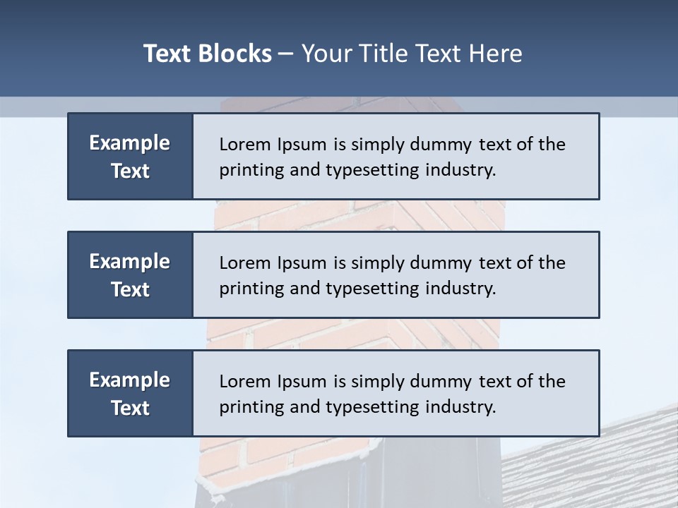 A Chimney On Top Of A Roof With A Sky Background PowerPoint Template
