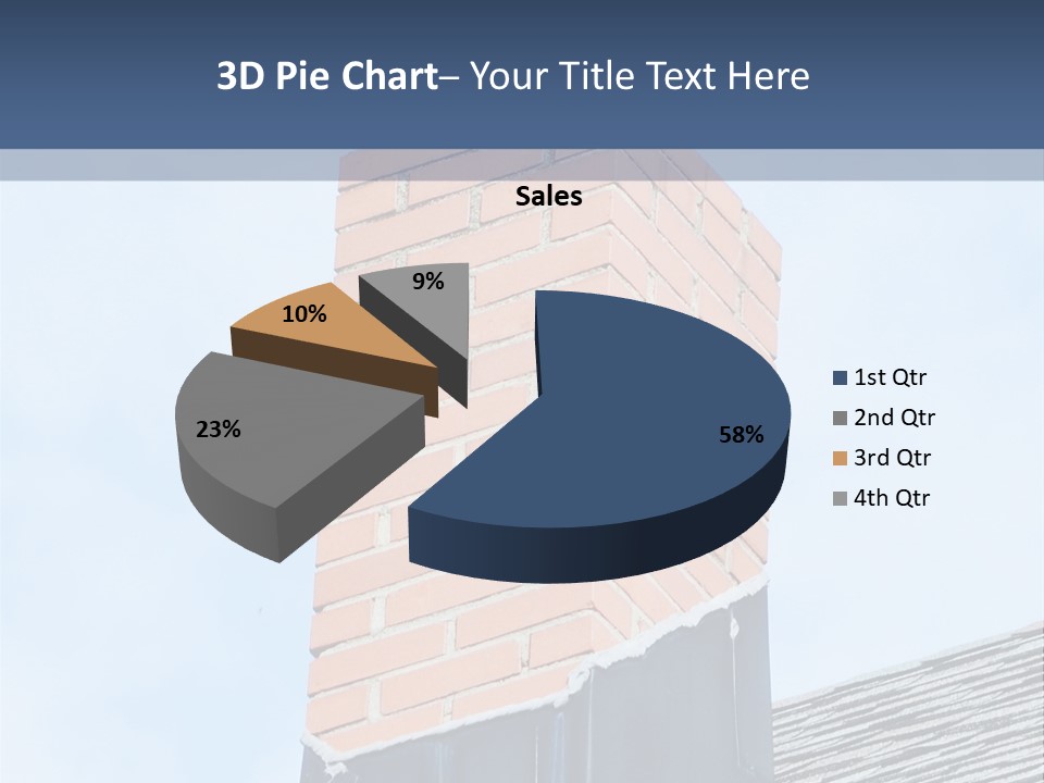 A Chimney On Top Of A Roof With A Sky Background PowerPoint Template