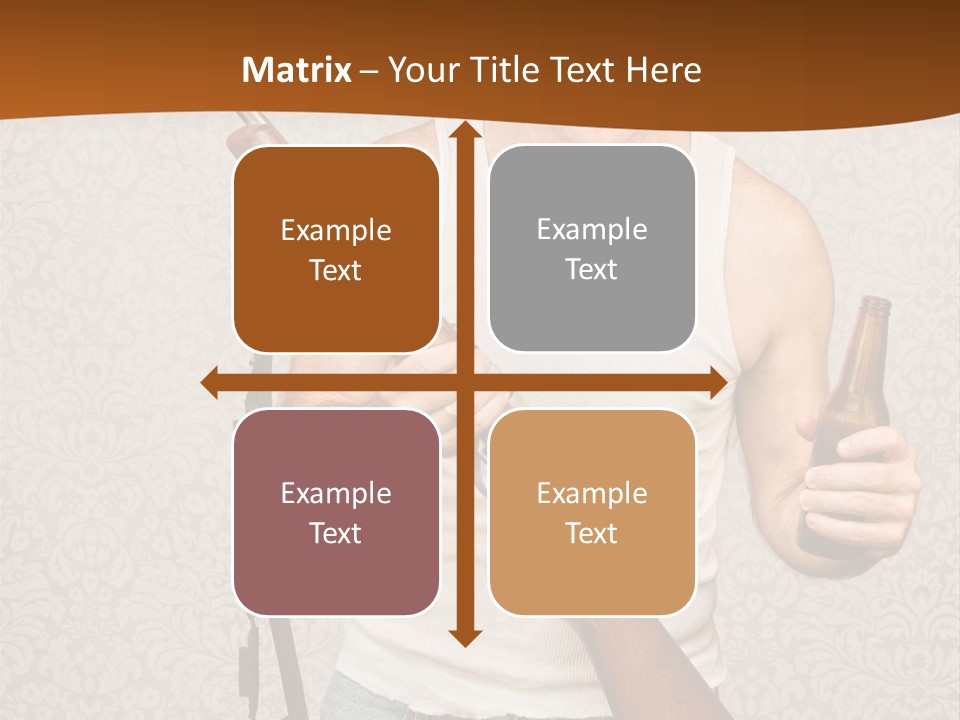 A Man Holding A Rifle And A Bottle Of Beer PowerPoint Template