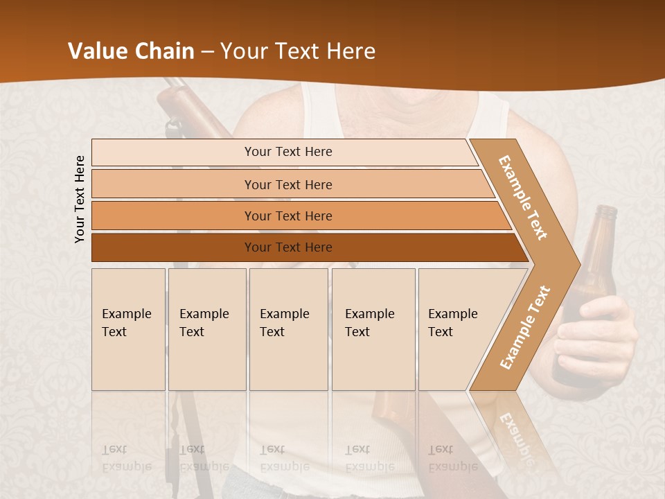 A Man Holding A Rifle And A Bottle Of Beer PowerPoint Template