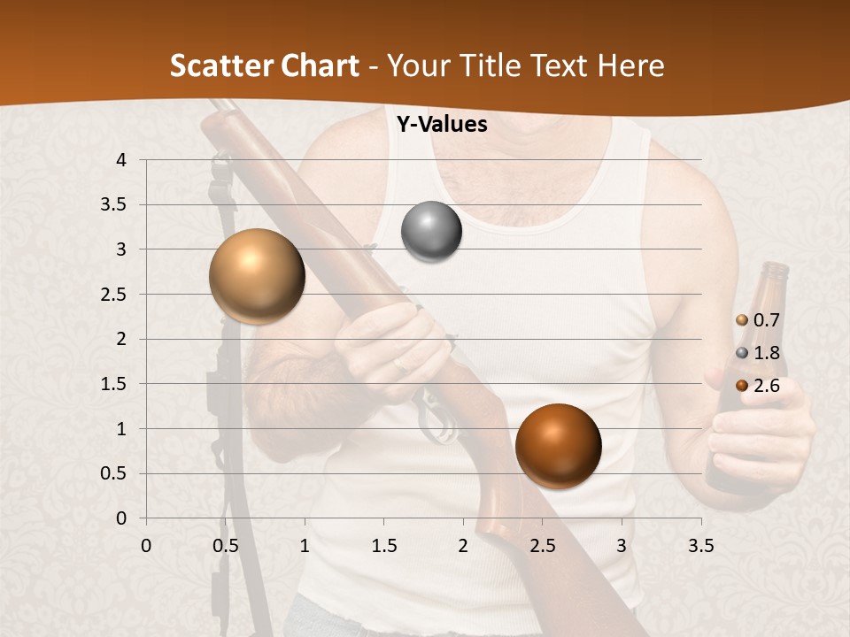 A Man Holding A Rifle And A Bottle Of Beer PowerPoint Template