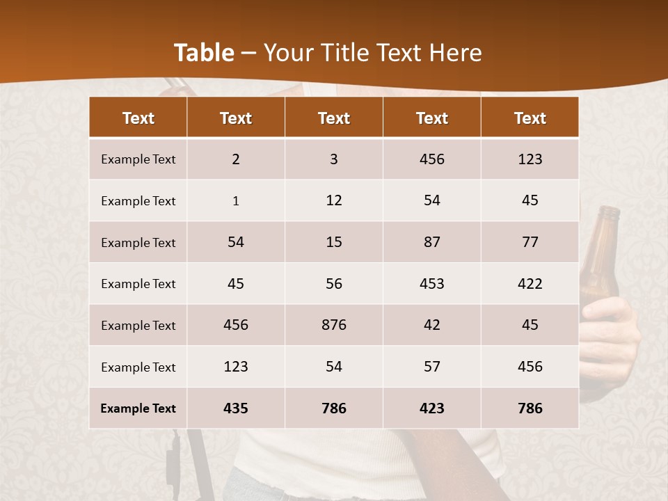 A Man Holding A Rifle And A Bottle Of Beer PowerPoint Template