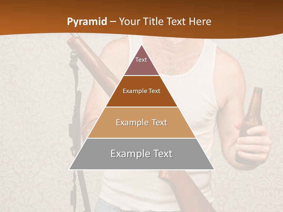 A Man Holding A Rifle And A Bottle Of Beer PowerPoint Template