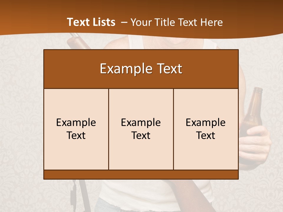 A Man Holding A Rifle And A Bottle Of Beer PowerPoint Template