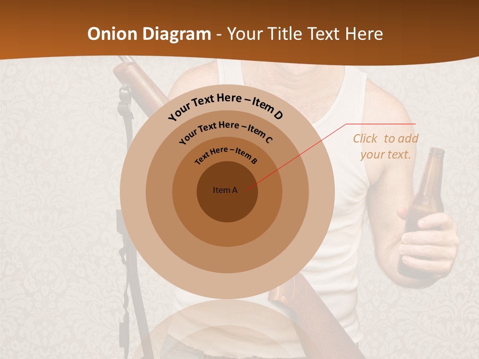 A Man Holding A Rifle And A Bottle Of Beer PowerPoint Template