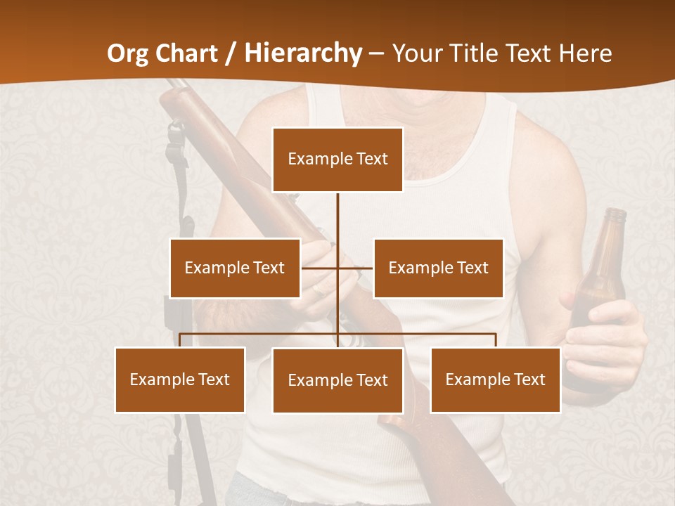 A Man Holding A Rifle And A Bottle Of Beer PowerPoint Template