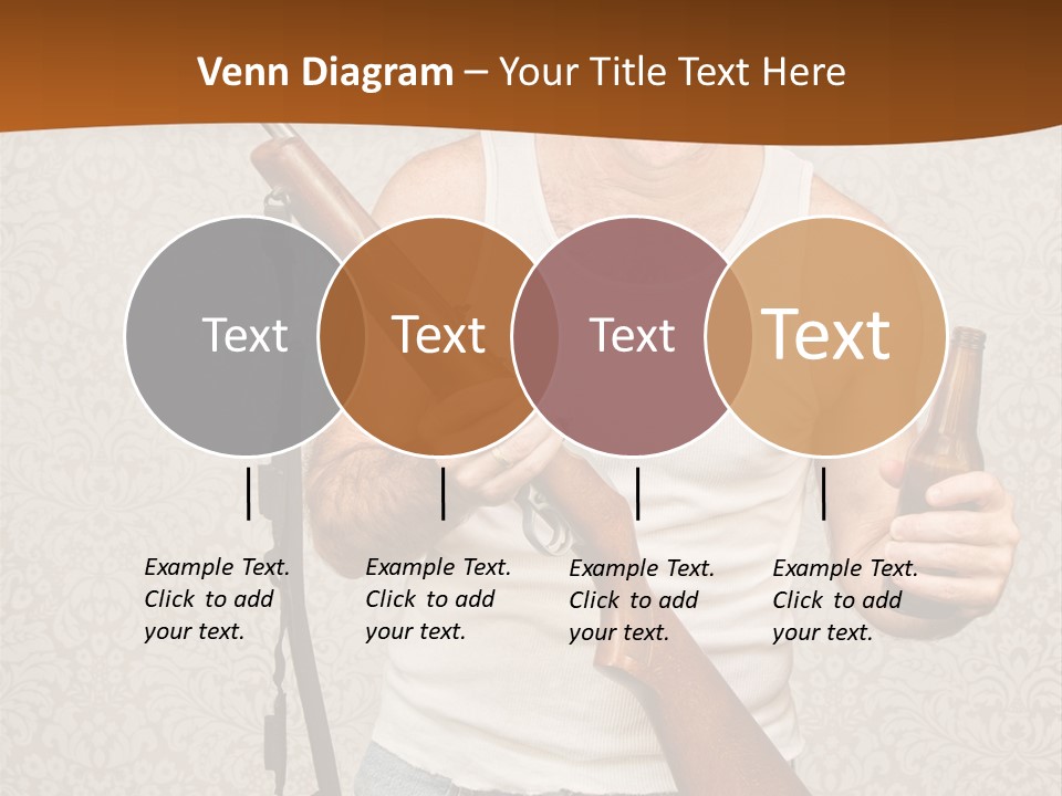 A Man Holding A Rifle And A Bottle Of Beer PowerPoint Template