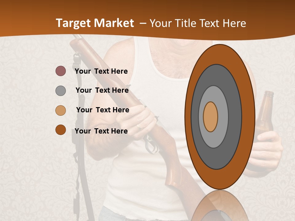A Man Holding A Rifle And A Bottle Of Beer PowerPoint Template