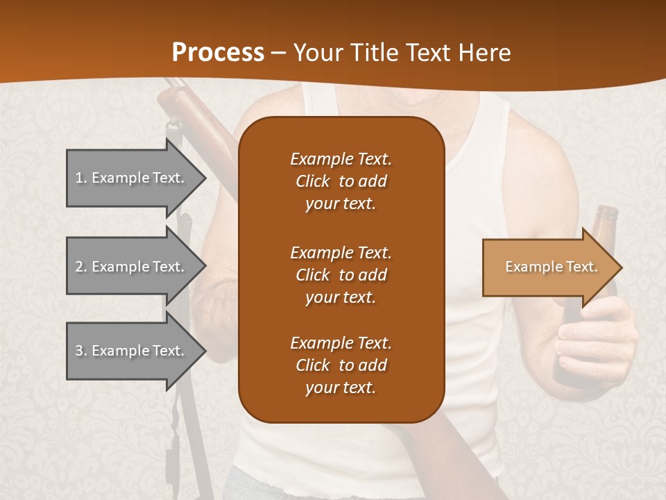 A Man Holding A Rifle And A Bottle Of Beer PowerPoint Template