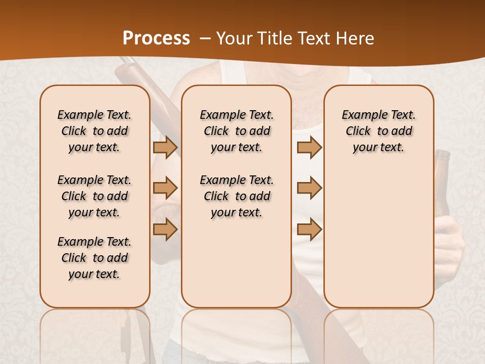 A Man Holding A Rifle And A Bottle Of Beer PowerPoint Template