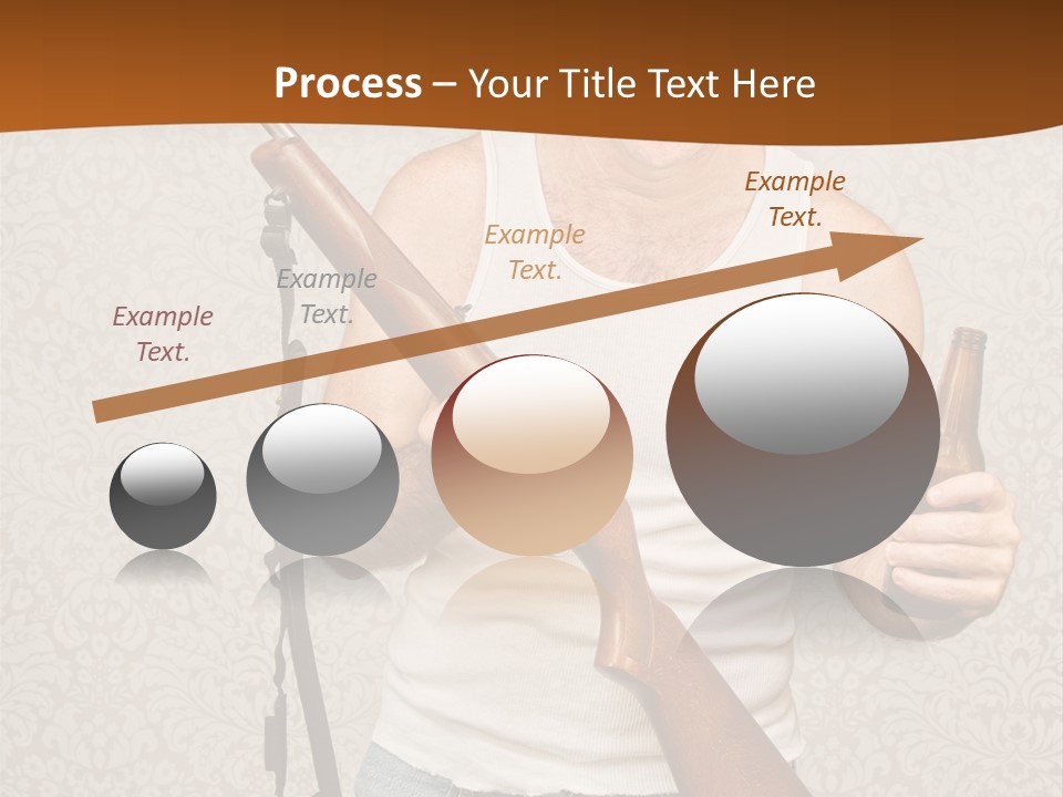 A Man Holding A Rifle And A Bottle Of Beer PowerPoint Template