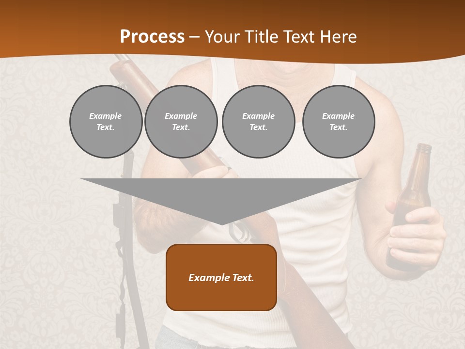A Man Holding A Rifle And A Bottle Of Beer PowerPoint Template