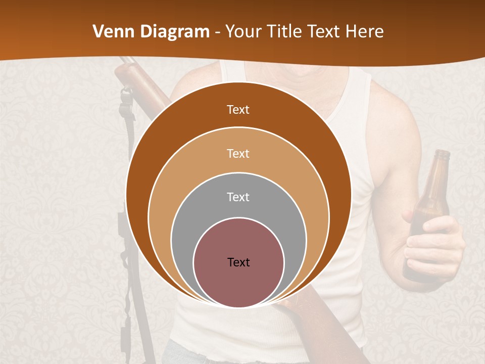 A Man Holding A Rifle And A Bottle Of Beer PowerPoint Template