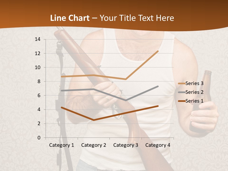 A Man Holding A Rifle And A Bottle Of Beer PowerPoint Template