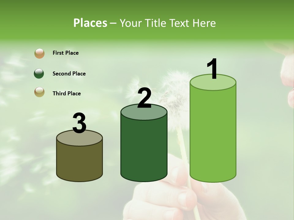 A Woman Blowing A Dandelion Powerpoint Presentation PowerPoint Template