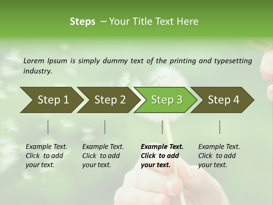 A Woman Blowing A Dandelion Powerpoint Presentation PowerPoint Template